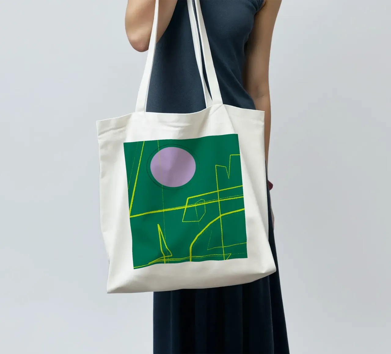 Angular Lines No 23 Jutebeutel von treechild