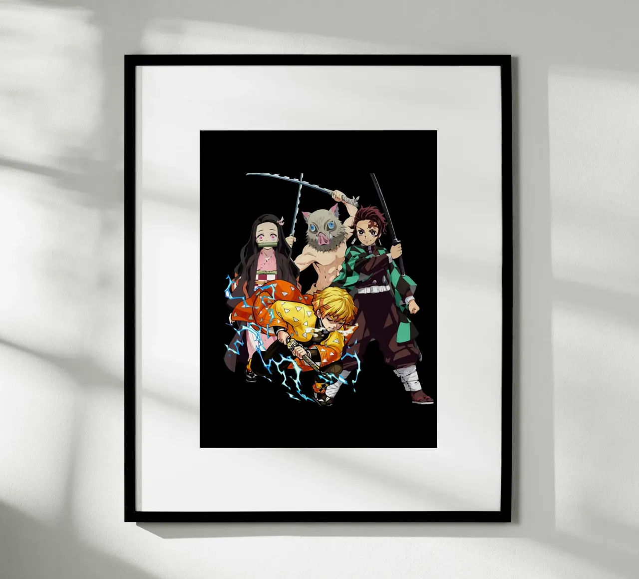 Demon Slayer poster con telaio in legno da Dumery Art