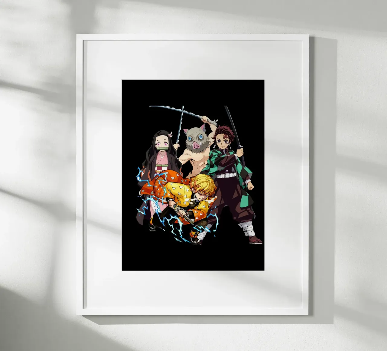 Demon Slayer poster con telaio in legno da Dumery Art