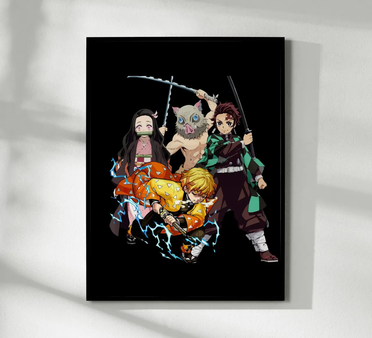 Demon Slayer poster con telaio in legno da Dumery Art