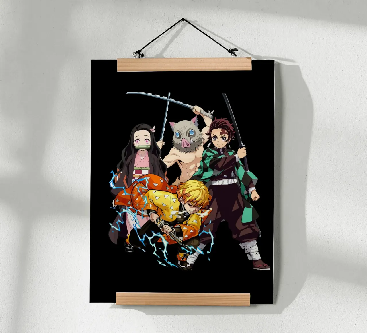 Demon Slayer poster con telaio in legno da Dumery Art