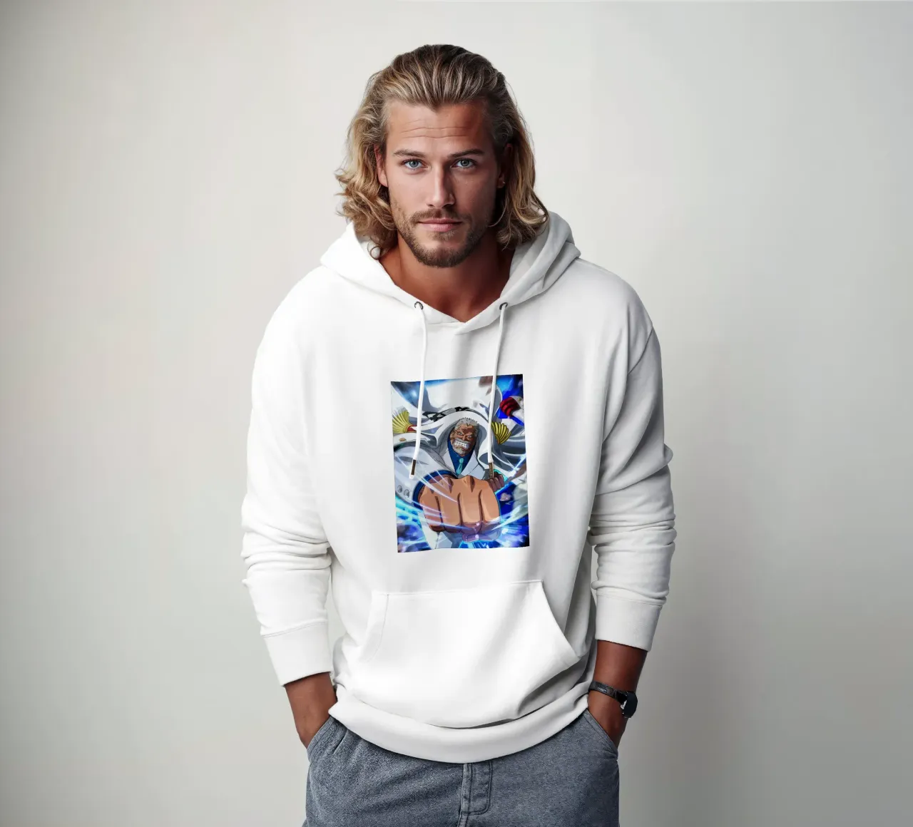 Monkey D Garp One Piece felpa con cappuccio da Dumery Art