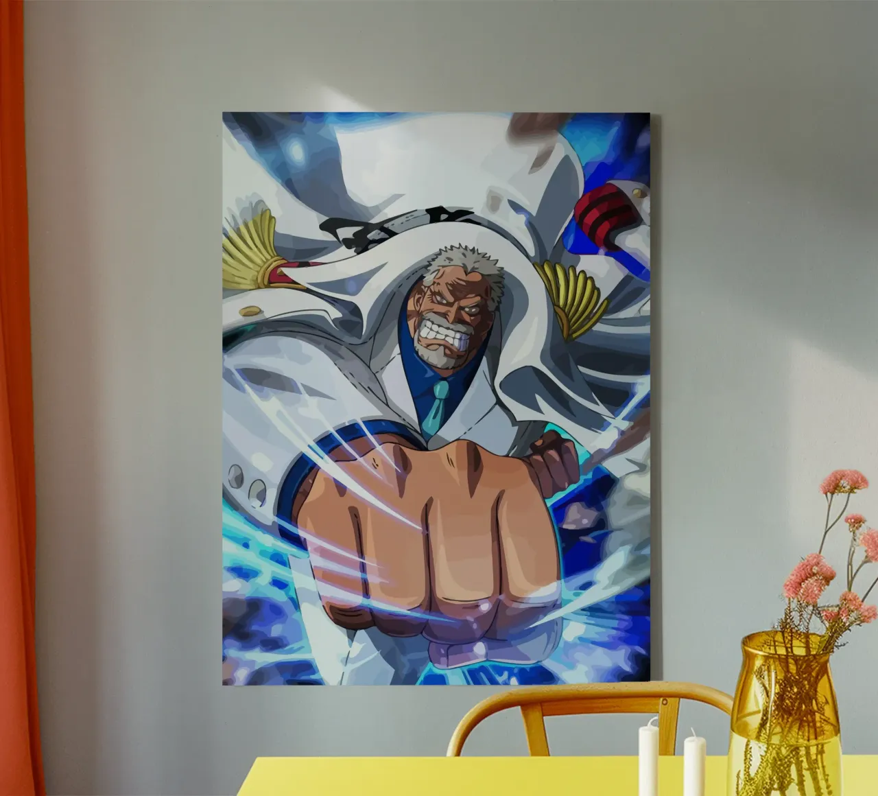 Monkey D Garp One Piece tela con Cornice a cassetta da Dumery Art