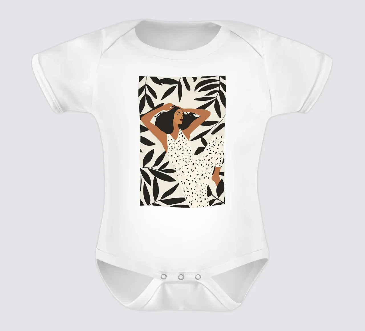 Sogno botanico body neonato maniche corte da Jade Rogers