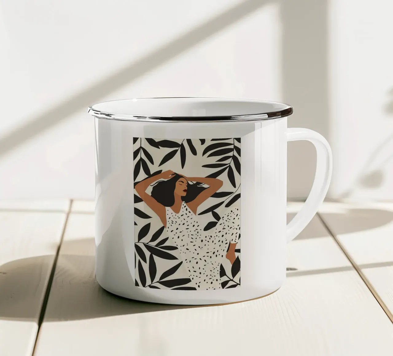 Sogno botanico tazza in smalto da Jade Rogers