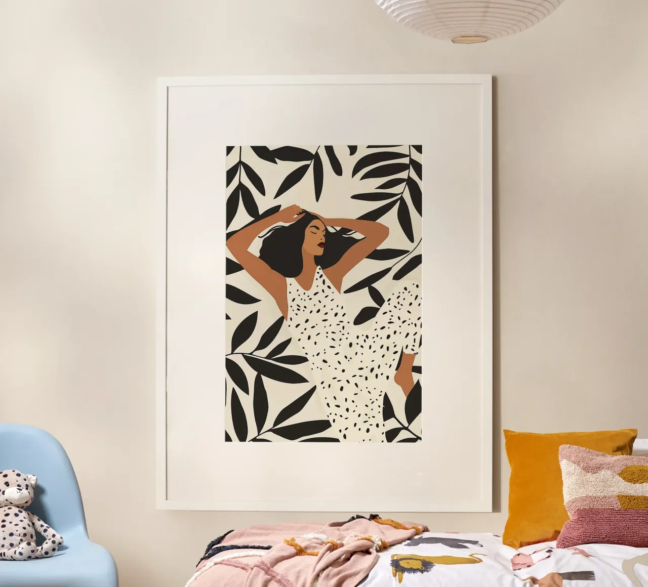 Sogno botanico poster con telaio in legno da Jade Rogers