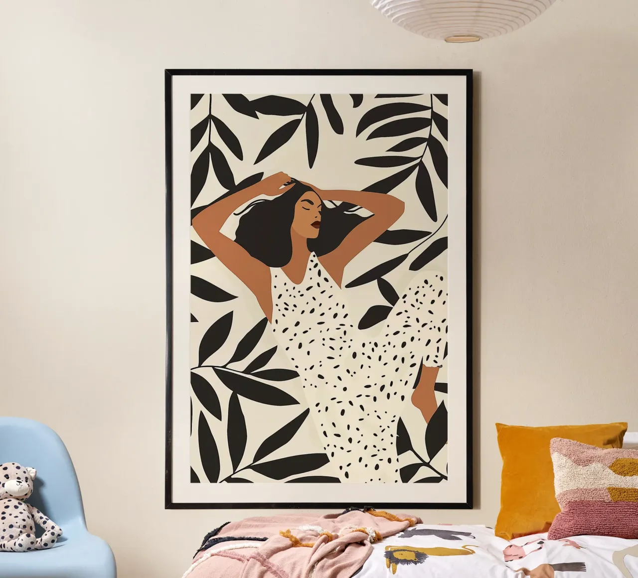 Sogno botanico poster con telaio in legno da Jade Rogers