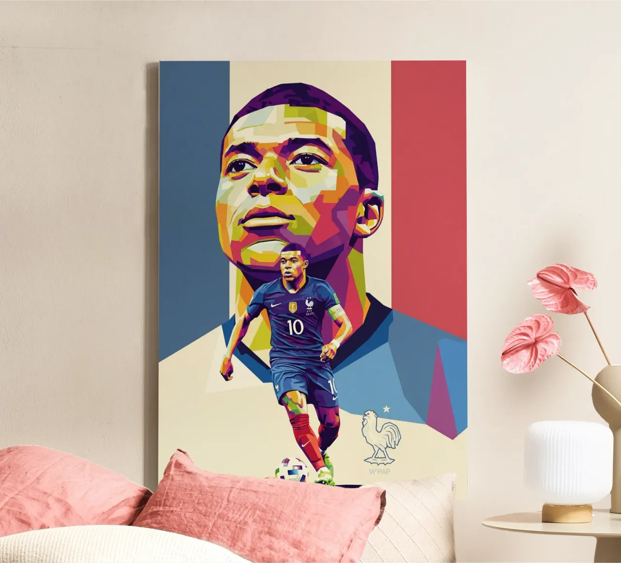 Kylian Mbappe - Frankrijk canvas met Baklijst van Hantamrata