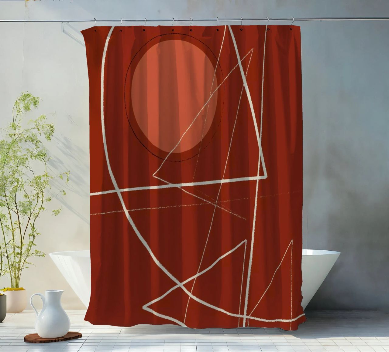 Angular Lines No 22 tenda da doccia da treechild