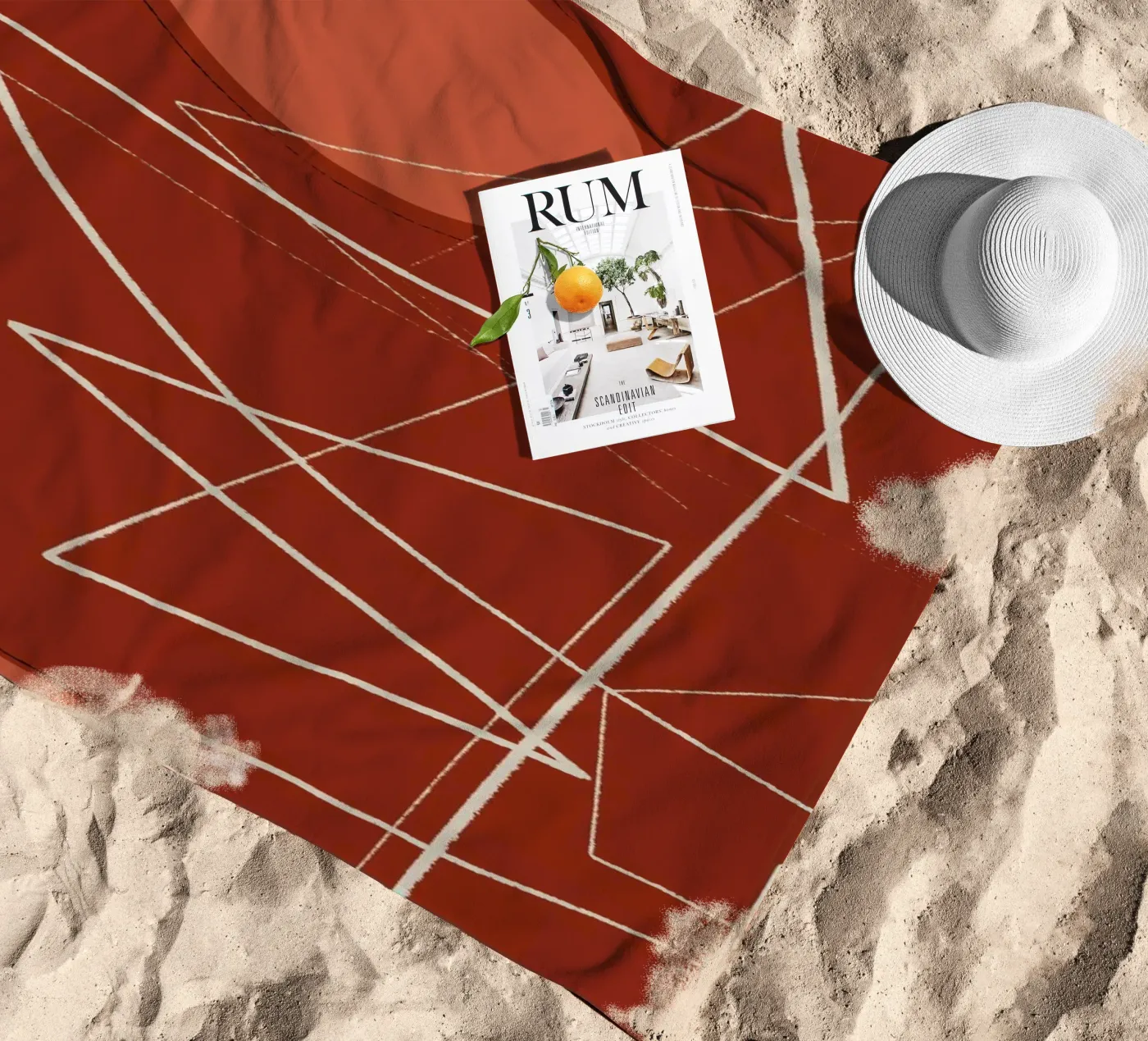 Angular Lines No 22 Strandtuch von treechild