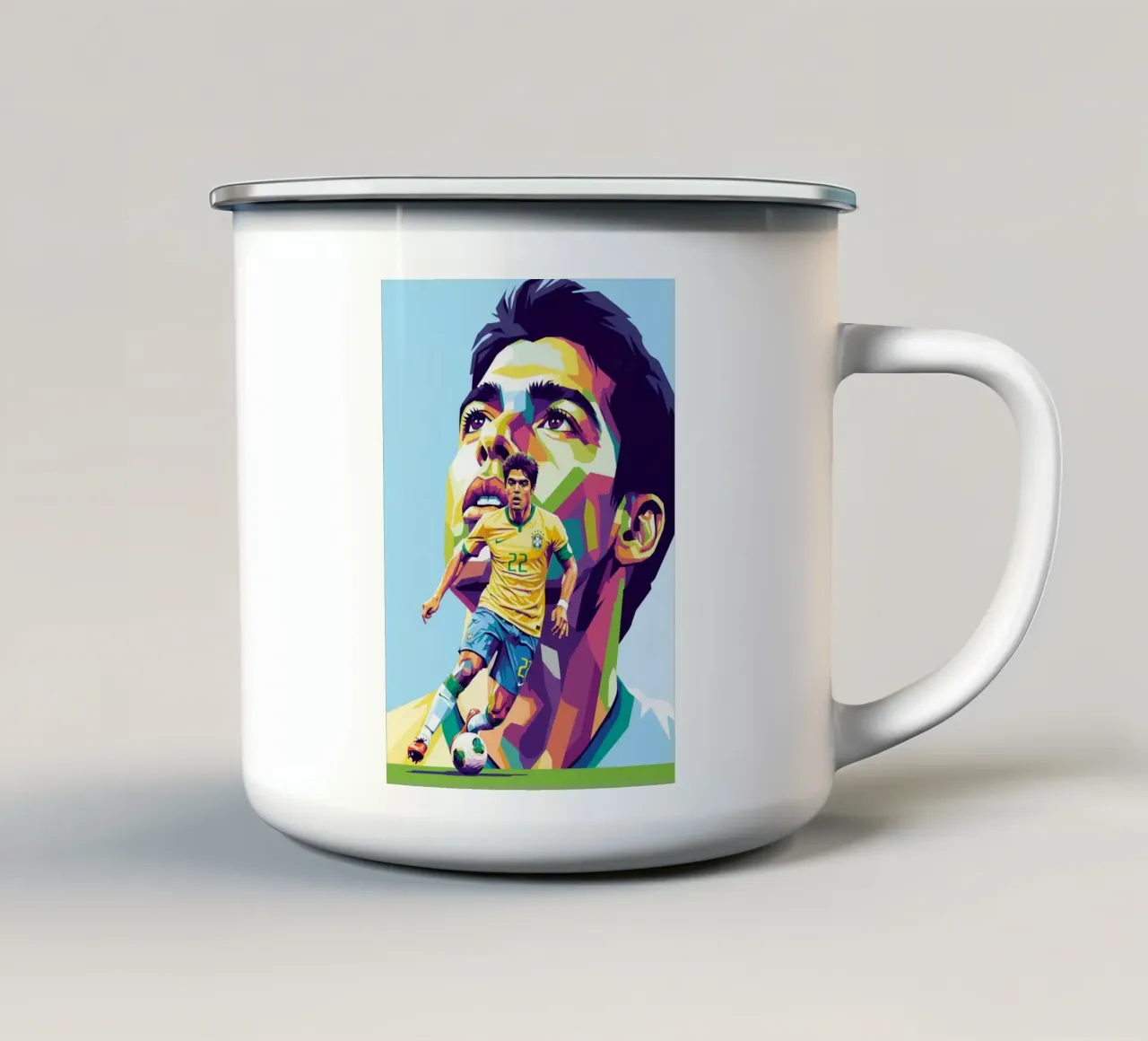 Richardo Kaka - Brasile tazza in smalto da Hantamrata