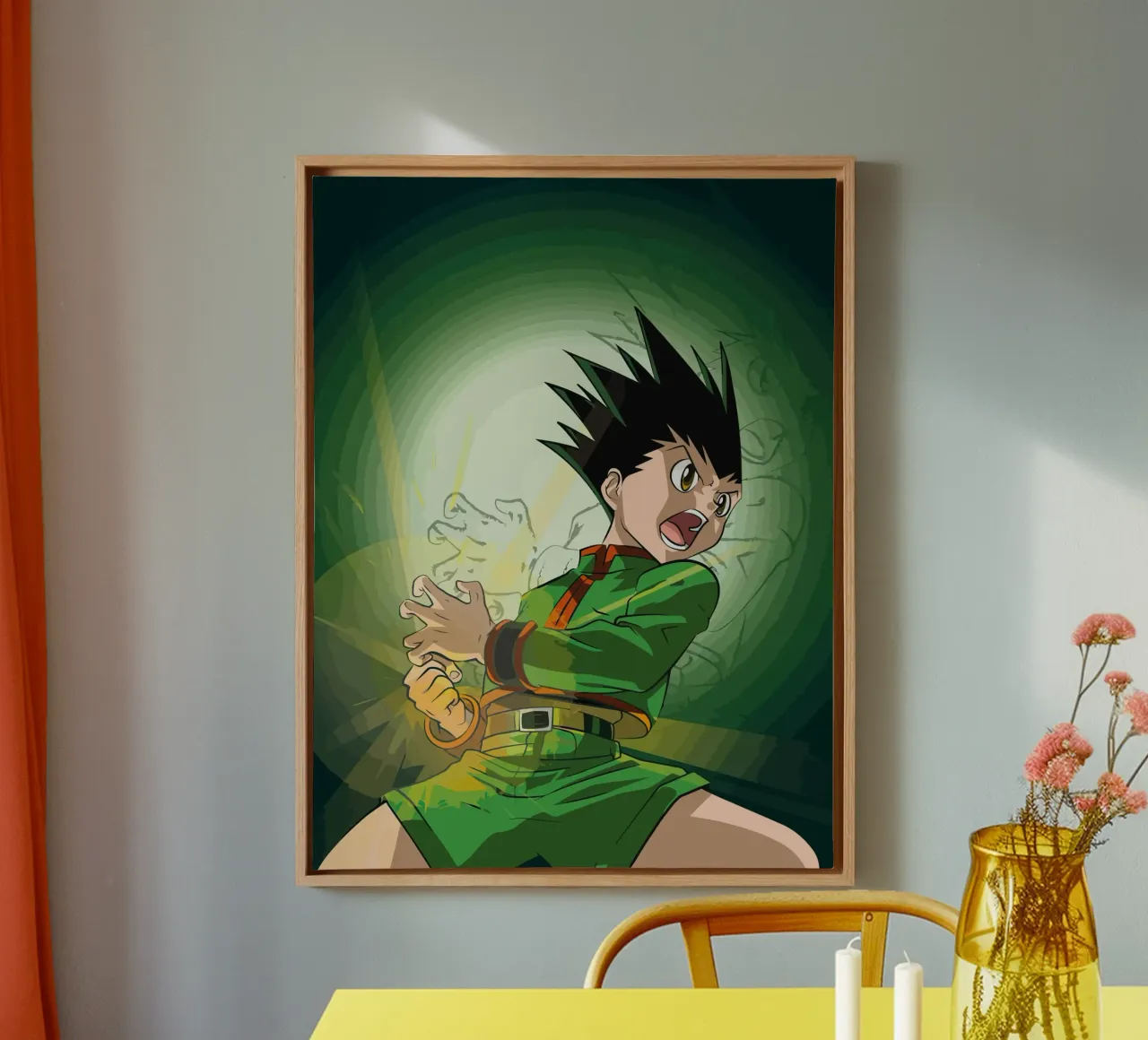 Gon Freecss Hunter X Hunter Leinwand mit Schattenfugenrahmen von Dumery Art