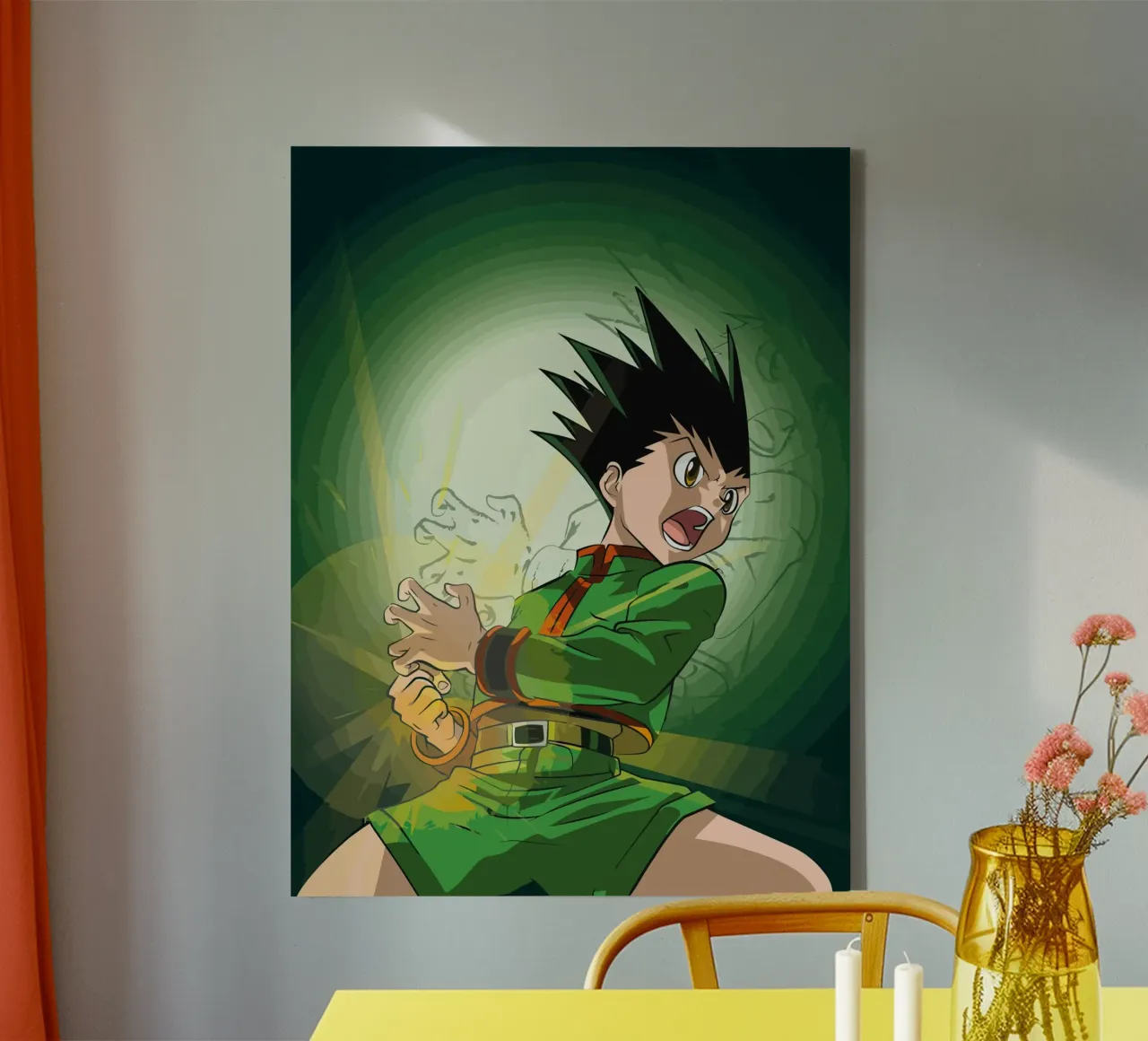 Gon Freecss Hunter X Hunter Leinwand mit Schattenfugenrahmen von Dumery Art