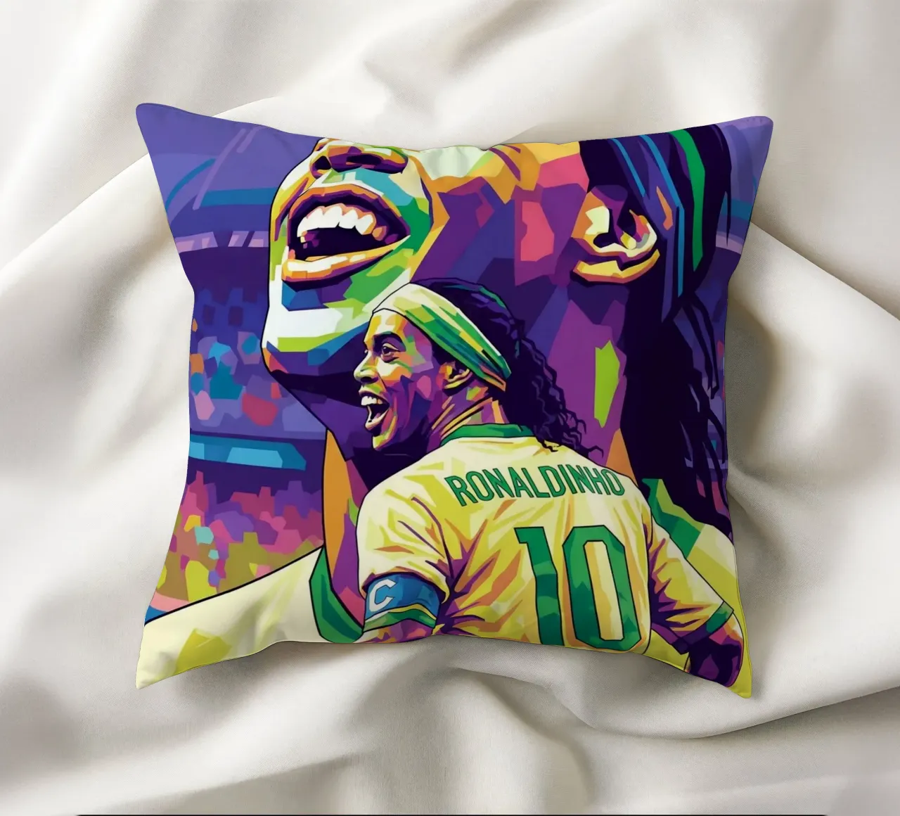 Ronaldinho con il suo iconico sorriso cuscino da Hantamrata
