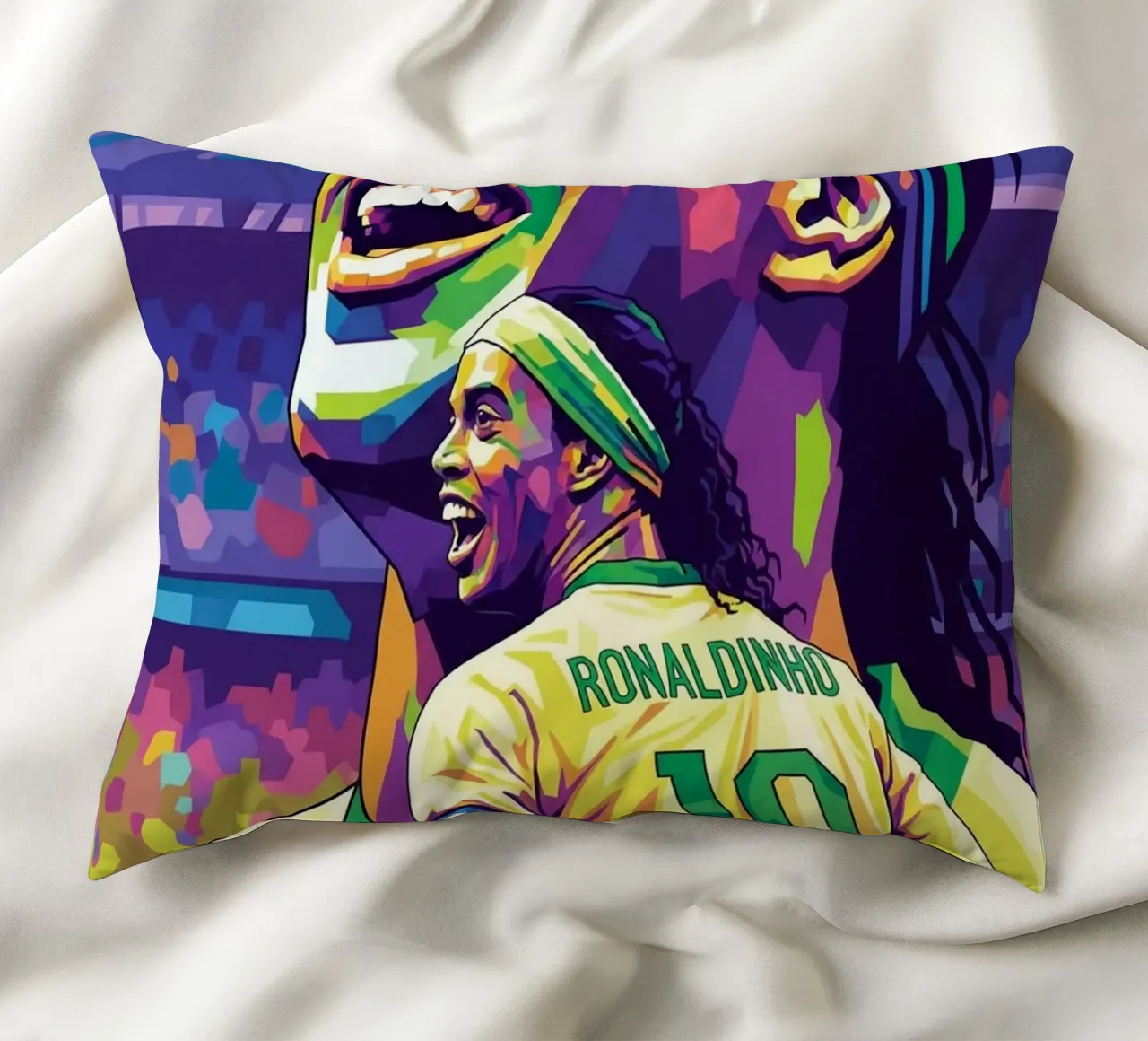 Ronaldinho con il suo iconico sorriso cuscino da Hantamrata