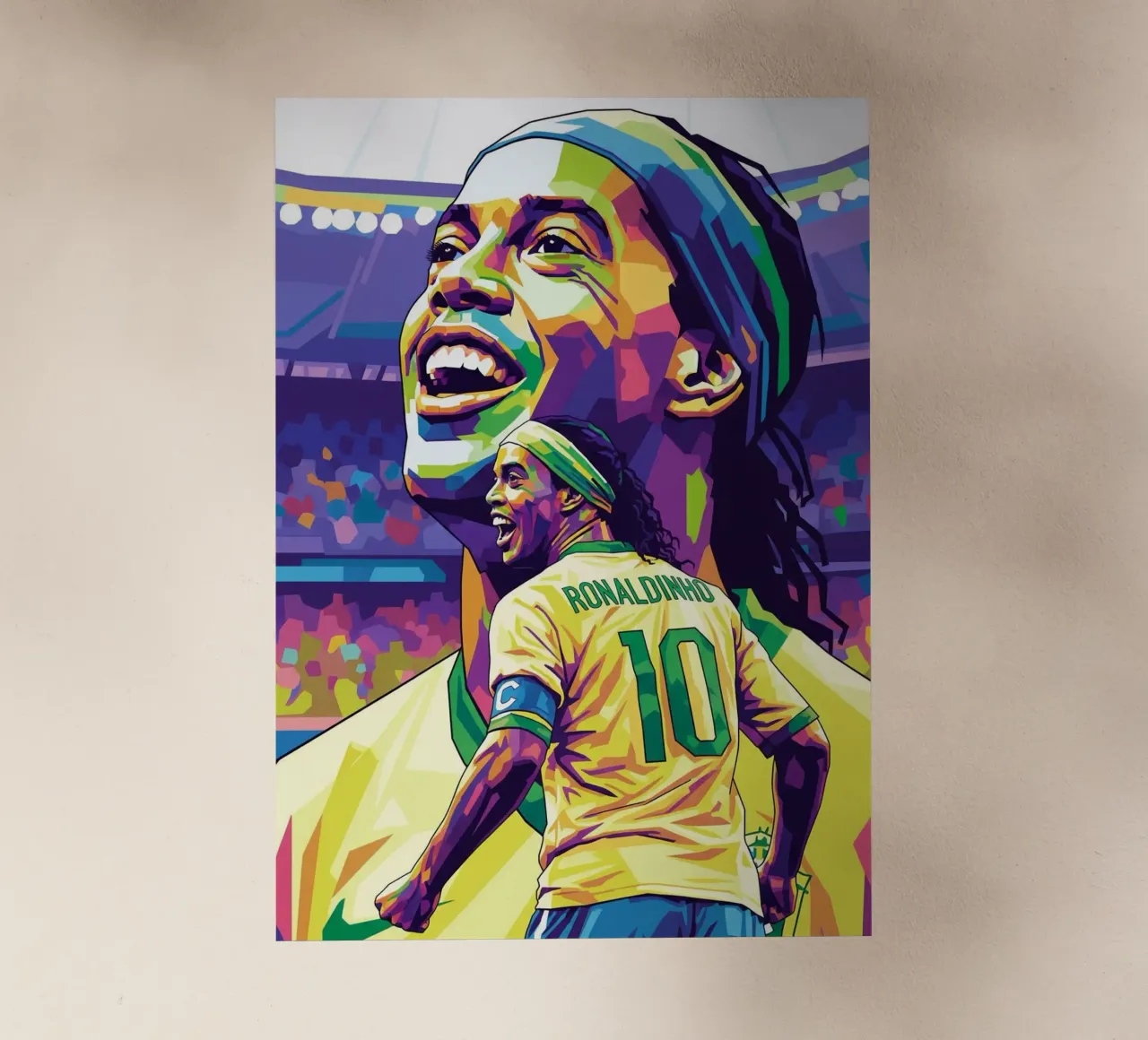 Ronaldinho con il suo iconico sorriso pellicola backlit da Hantamrata