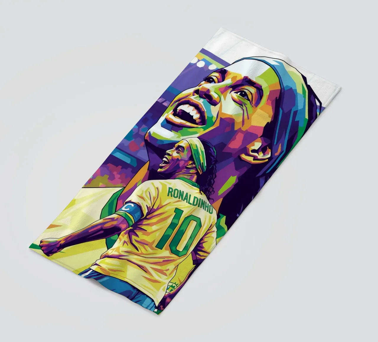 Ronaldinho con il suo iconico sorriso telo mare da Hantamrata