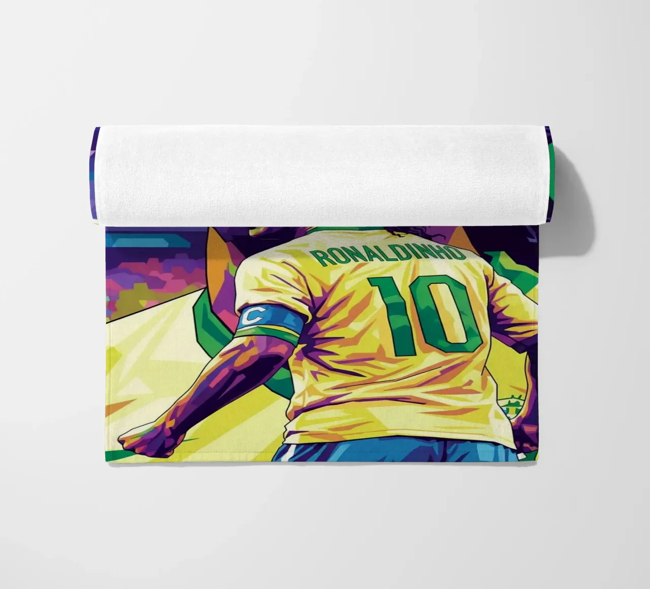 Ronaldinho con il suo iconico sorriso telo mare da Hantamrata