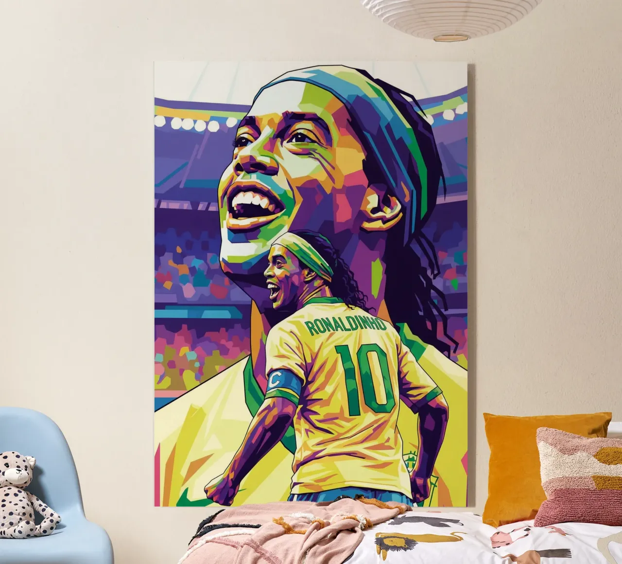 Ronaldinho con il suo iconico sorriso plexiglass da Hantamrata