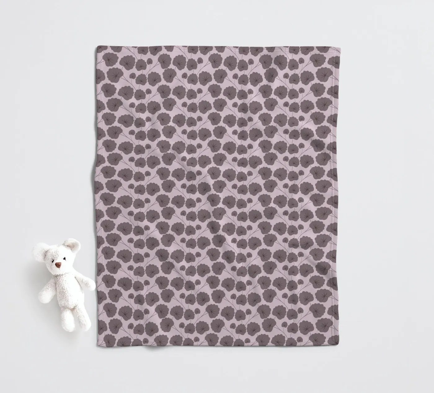 Cherry Blossom Pattern #3 fleecedeken van kathrinmay