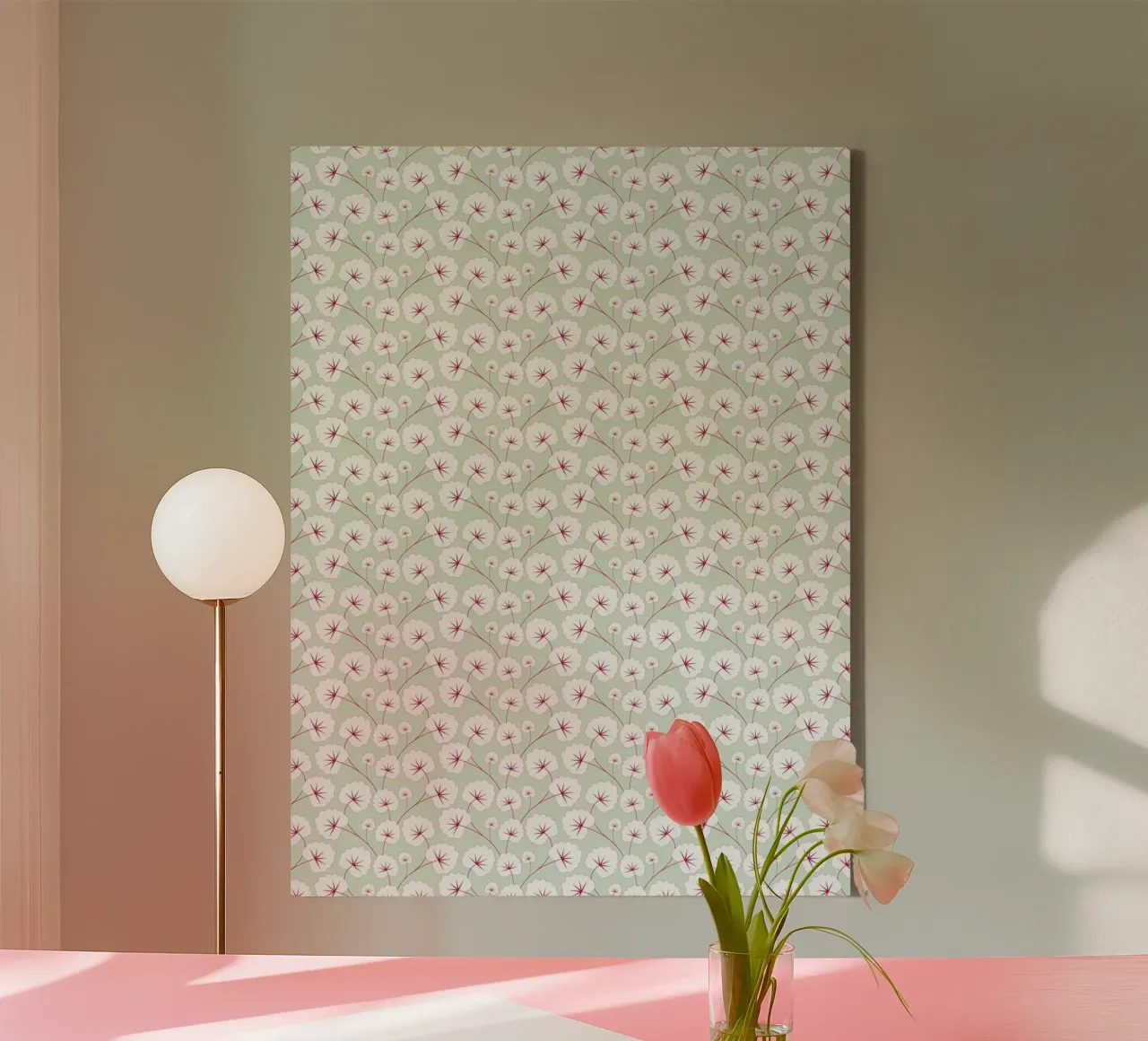 Cherry Blossom Pattern #4 tela con Cornice a cassetta da kathrinmay