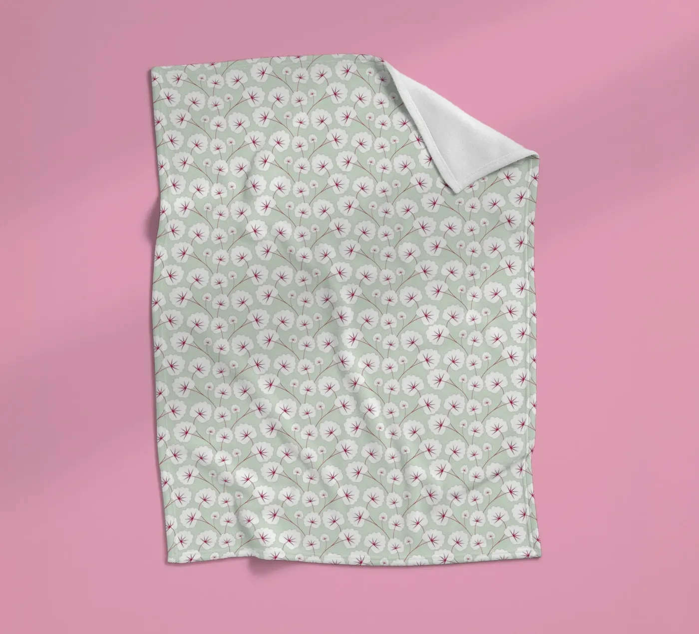 Cherry Blossom Pattern #4 fleecedeken van kathrinmay