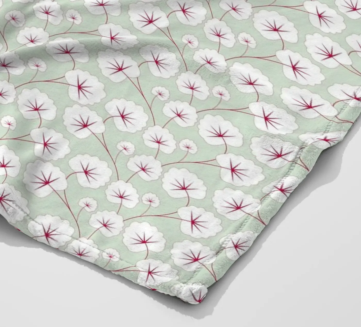 Cherry Blossom Pattern #4 fleecedeken van kathrinmay