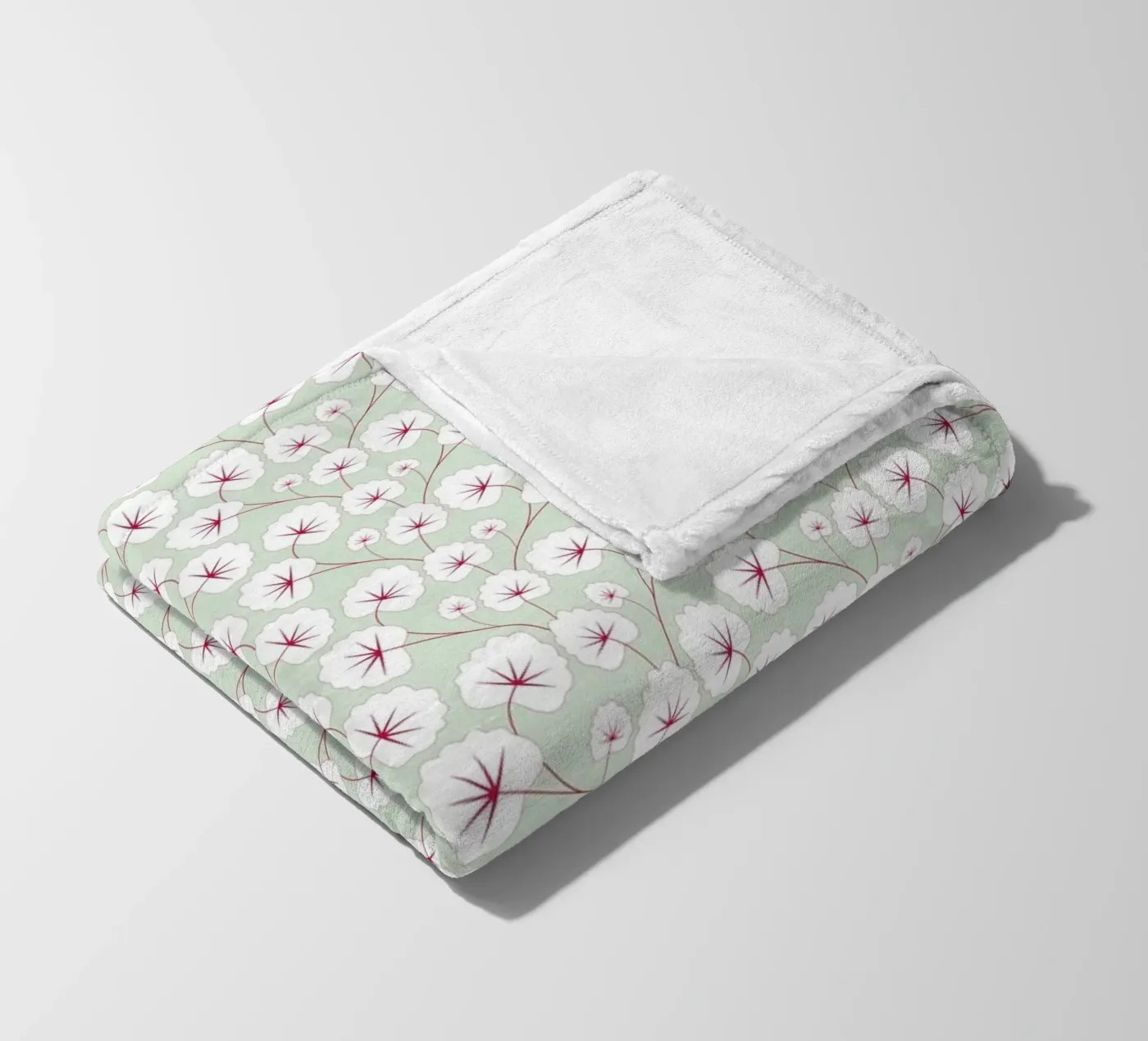 Cherry Blossom Pattern #4 fleecedeken van kathrinmay