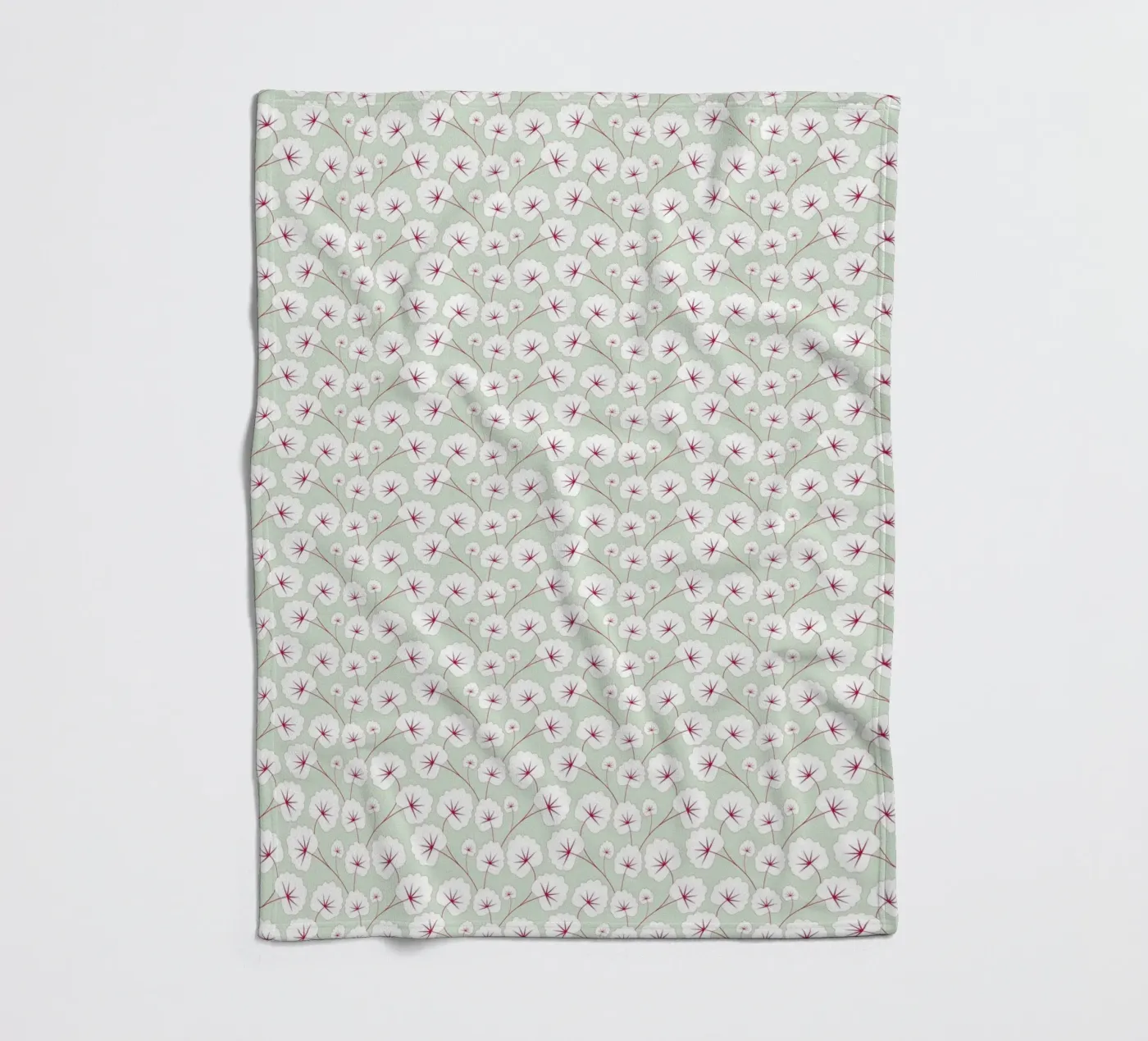 Cherry Blossom Pattern #4 fleecedeken van kathrinmay