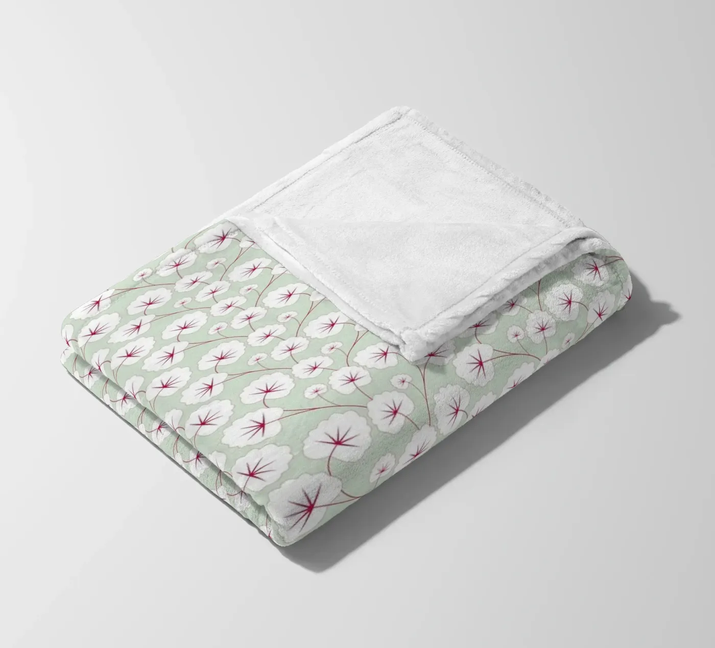 Cherry Blossom Pattern #4 fleecedeken van kathrinmay