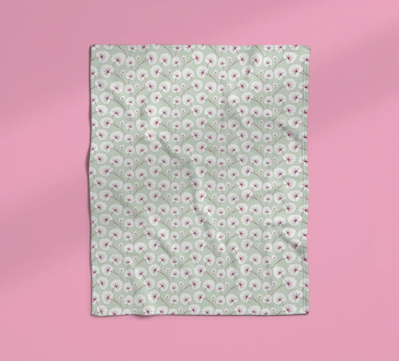 Cherry Blossom Pattern #4 fleecedeken van kathrinmay