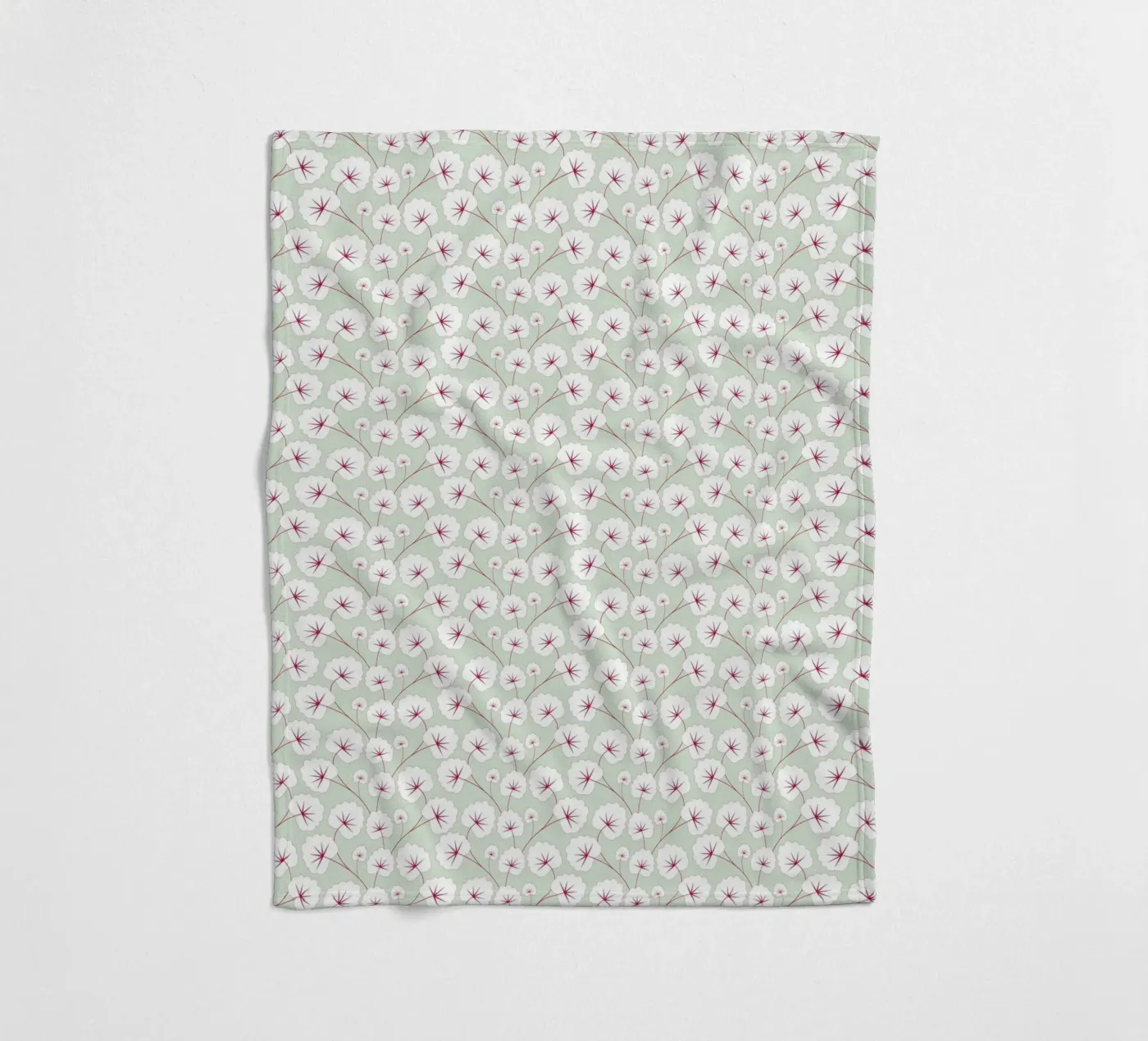 Cherry Blossom Pattern #4 fleecedeken van kathrinmay