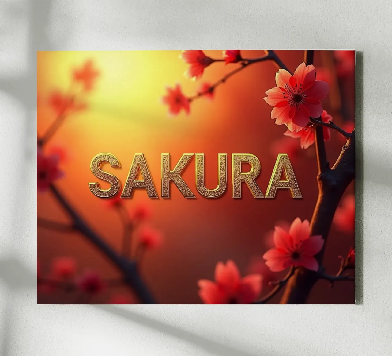 SAKURA - Il fiore di ciliegio tela con Cornice a cassetta da CASTILO