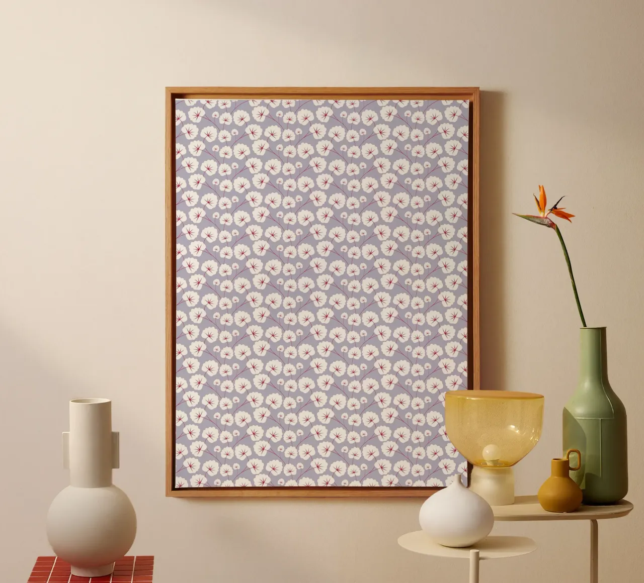 Cherry Blossom Pattern #5 tela con Cornice a cassetta da kathrinmay