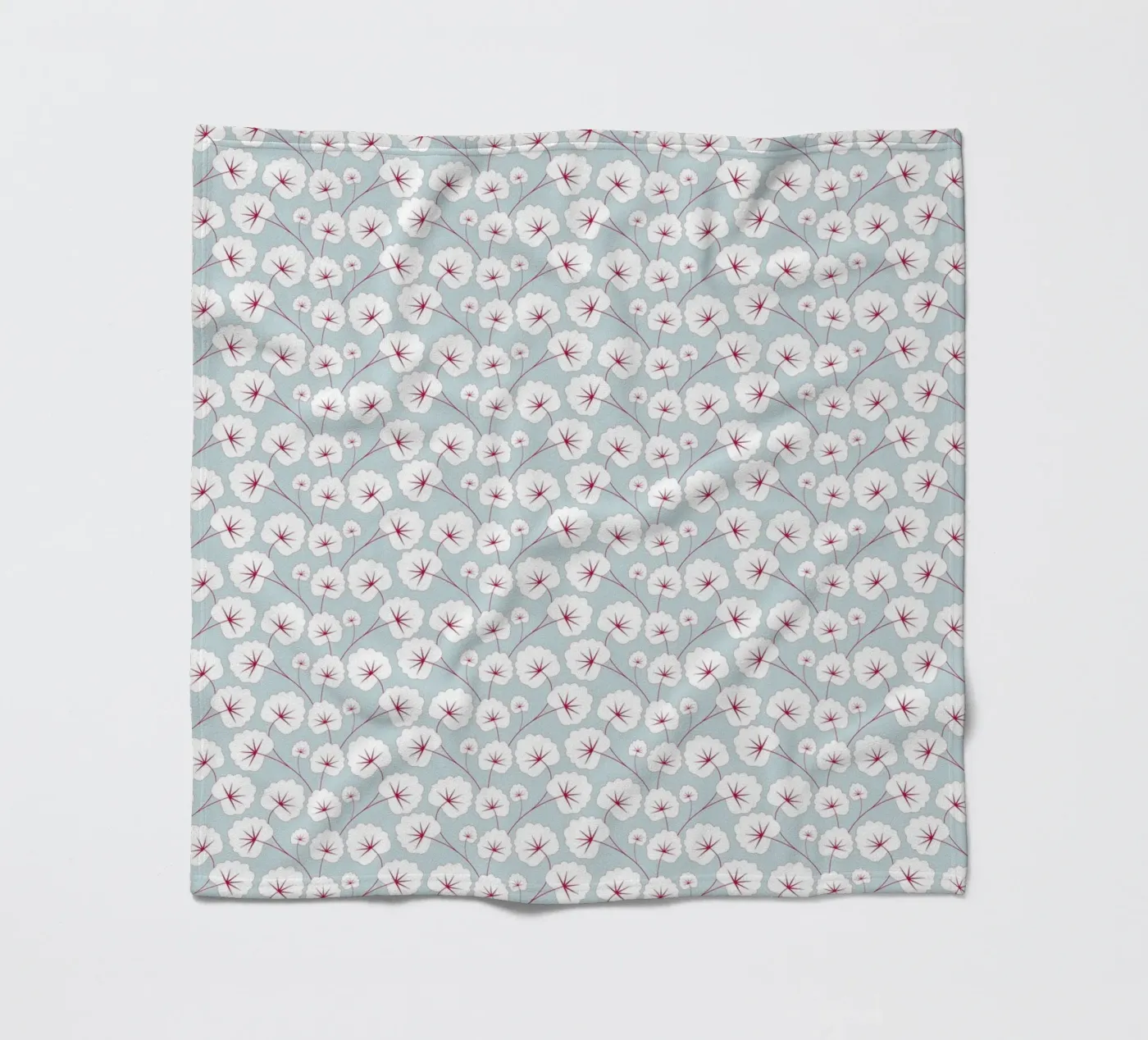 Cherry Blossom Branches (Powder Blue Sakura Pattern) coperta in pile da kathrinmay