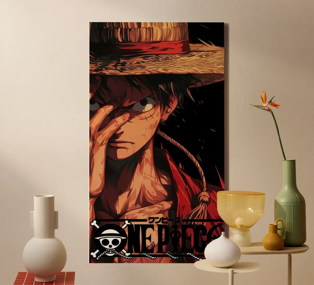 Scimmia D Luffy tela con Cornice a cassetta da Toby H Williams