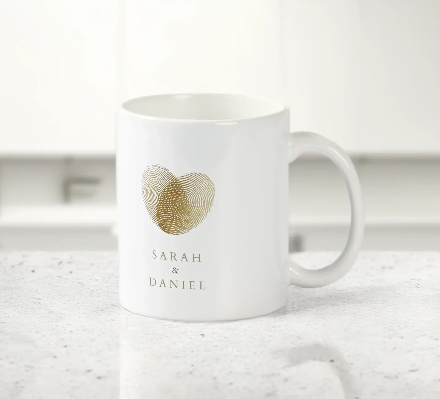 Fingerabdruck Keramik Tasse von Kartenliebe