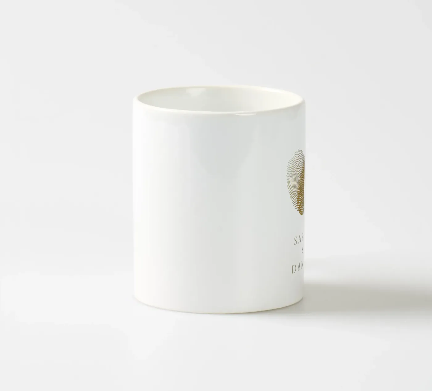 Fingerabdruck Keramik Tasse von Kartenliebe