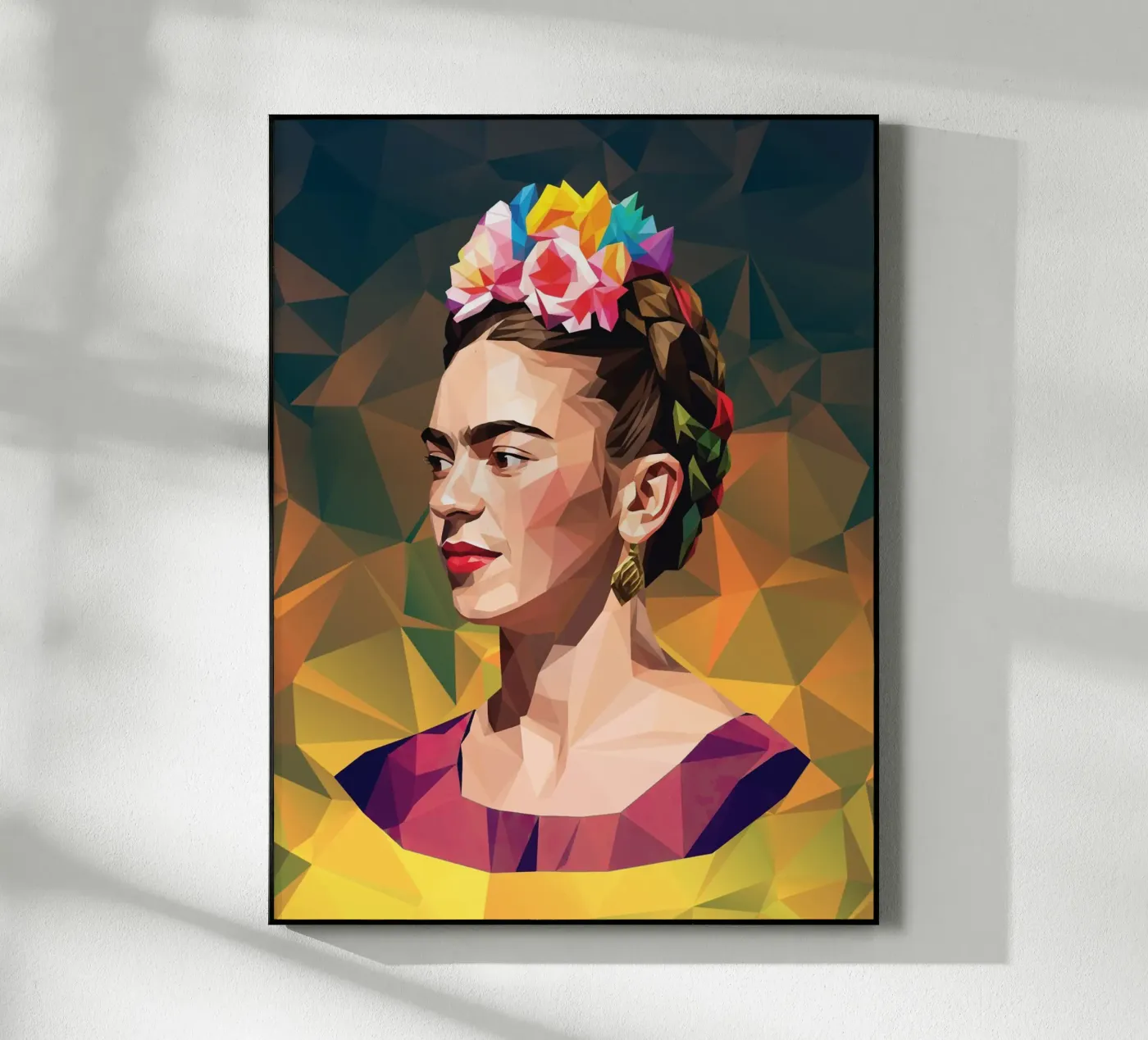 Frida Kahlo Lowpoly plexiglass da Low Profile