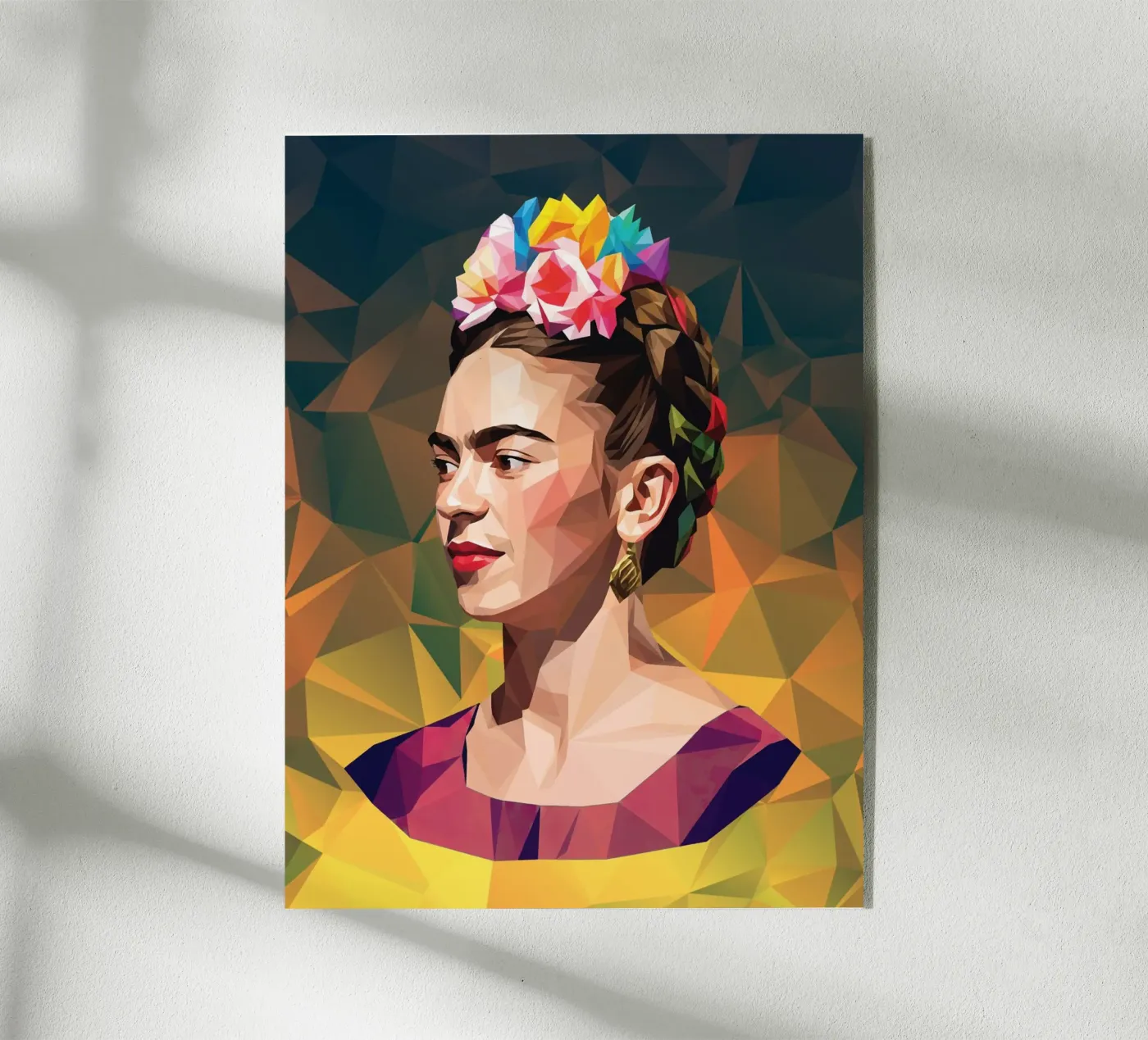 Frida Kahlo Lowpoly plexiglass da Low Profile