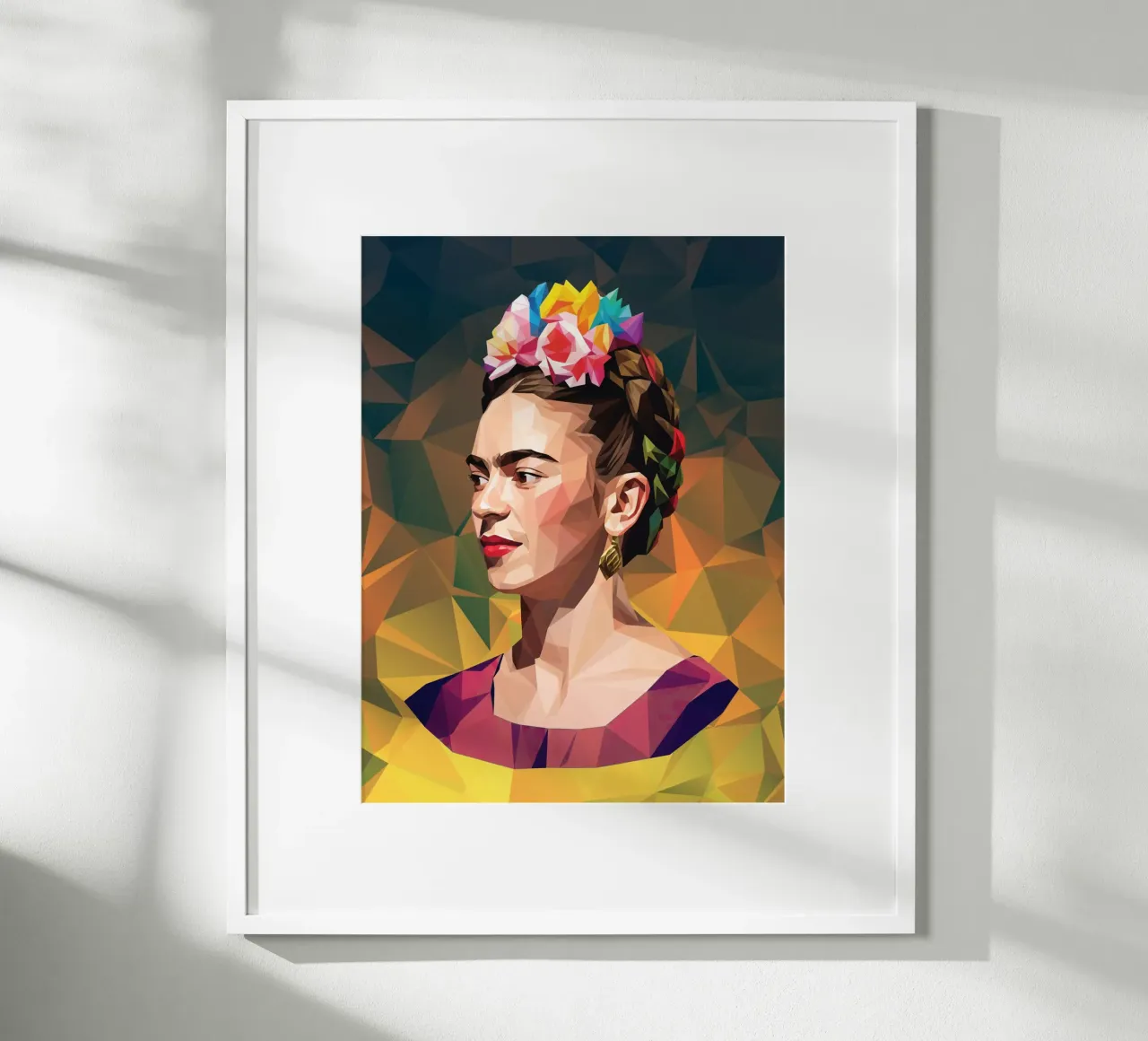 Frida Kahlo Lowpoly poster da Low Profile
