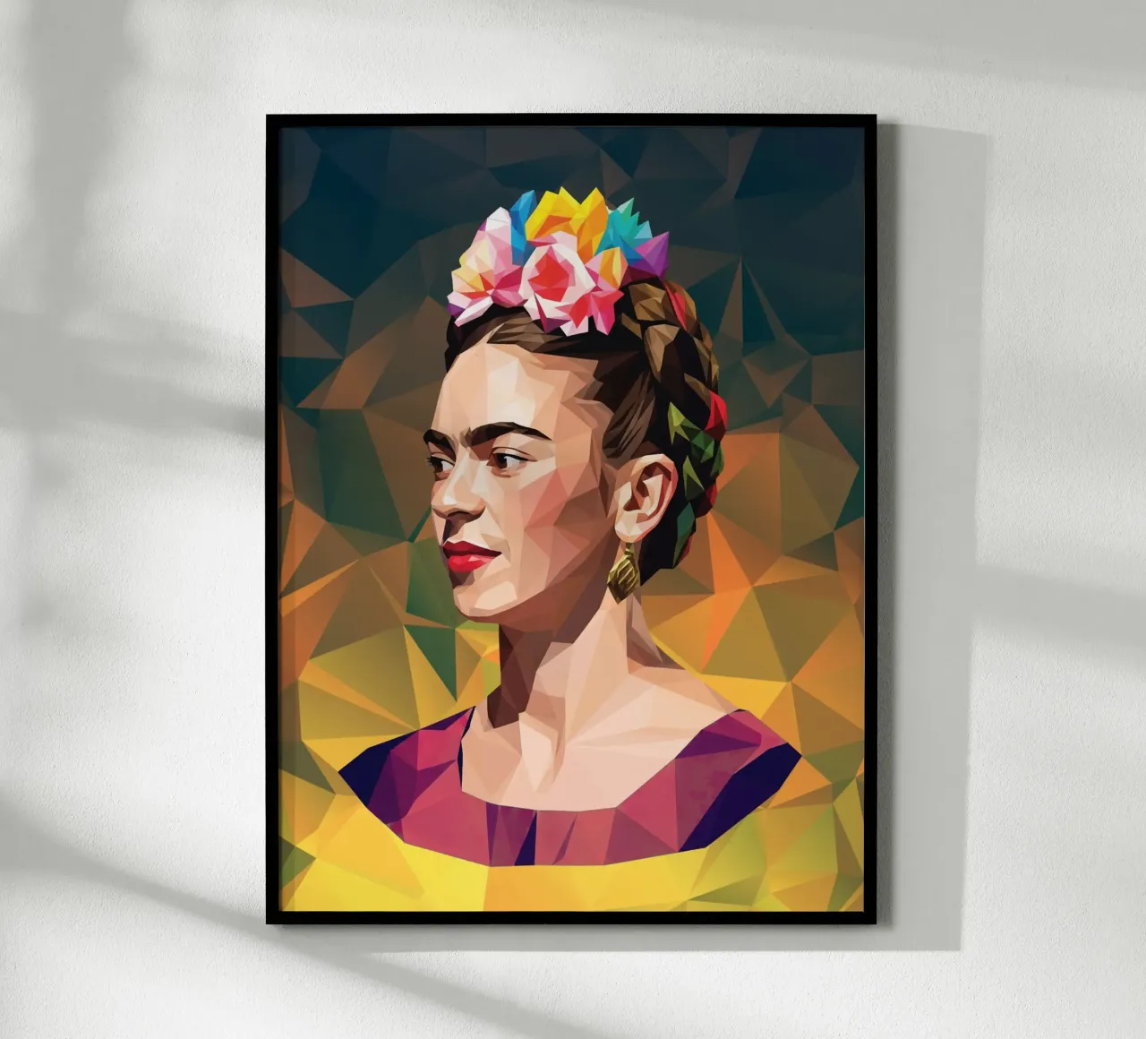 Frida Kahlo Lowpoly poster da Low Profile