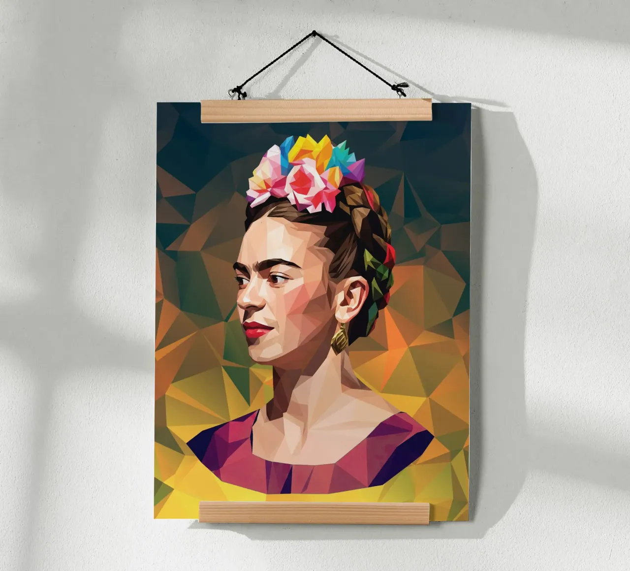 Frida Kahlo Lowpoly poster da Low Profile
