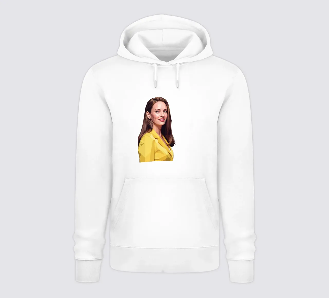 Uma Thurman Low poly felpa con cappuccio da Low Profile