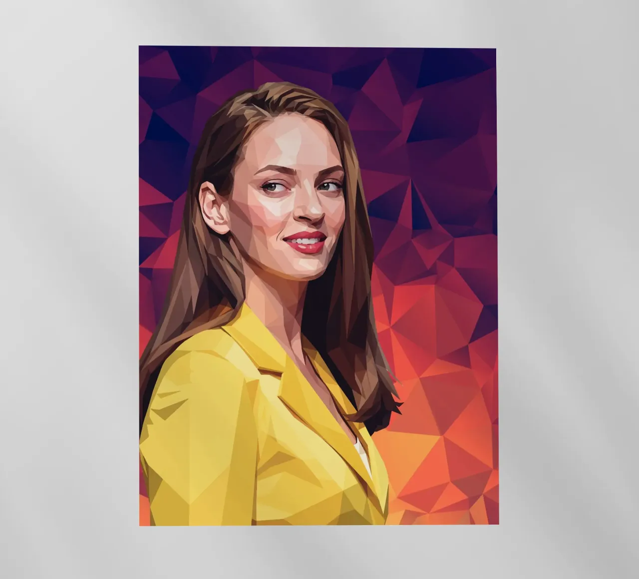 Uma Thurman Low poly pellicola backlit da Low Profile