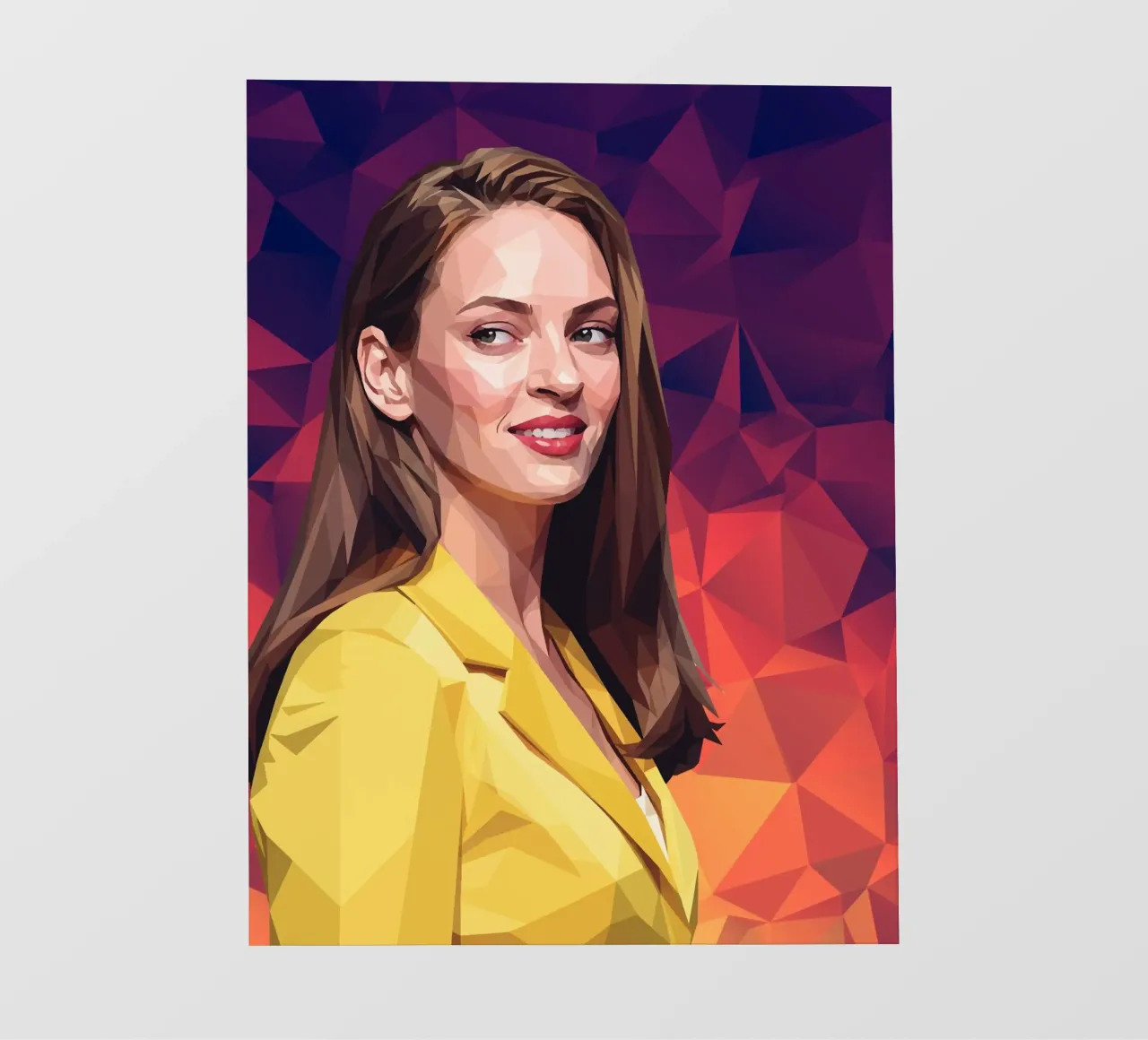 Uma Thurman Low poly pellicola backlit da Low Profile