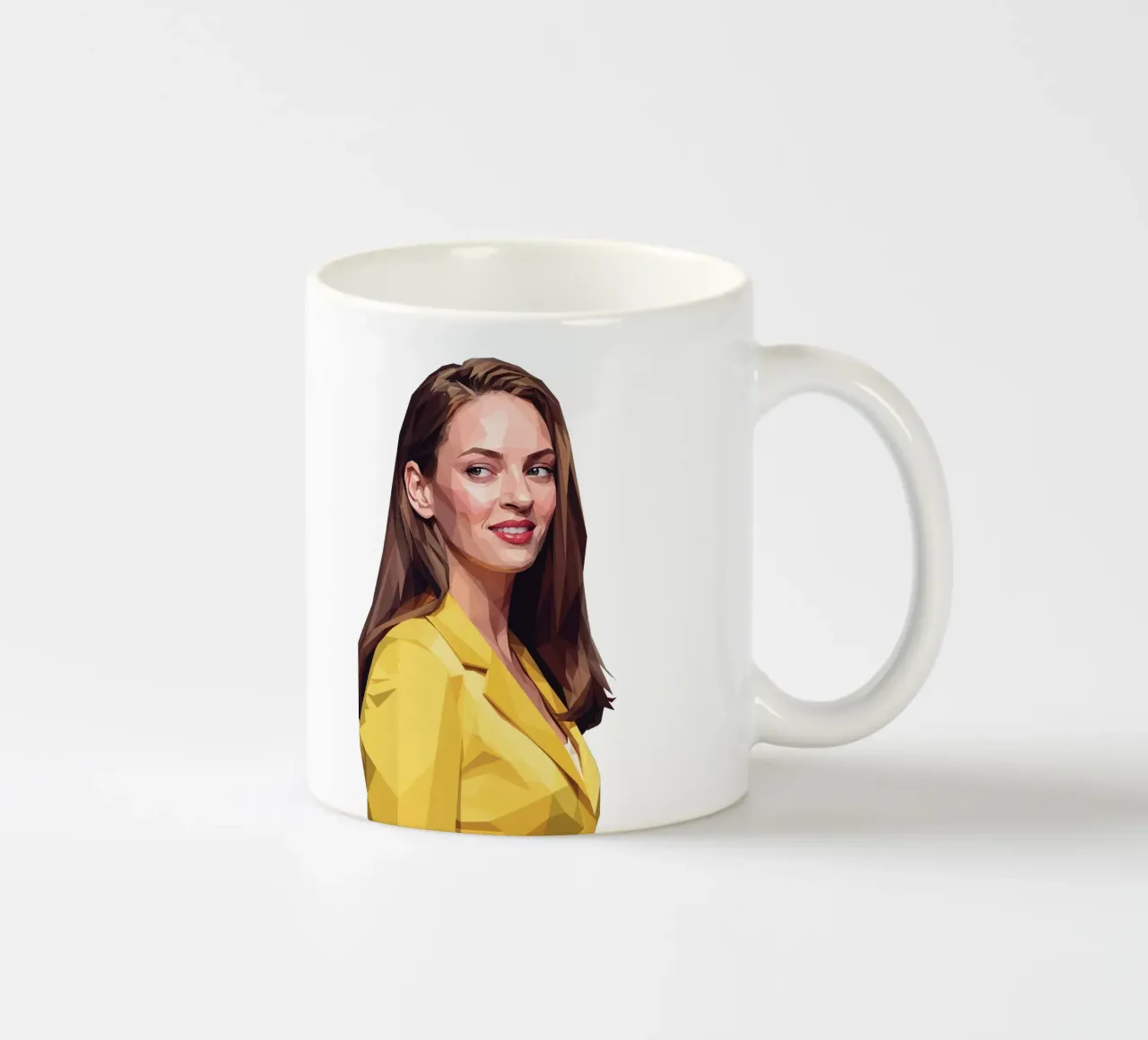 Uma Thurman Low poly tazza in ceramica da Low Profile