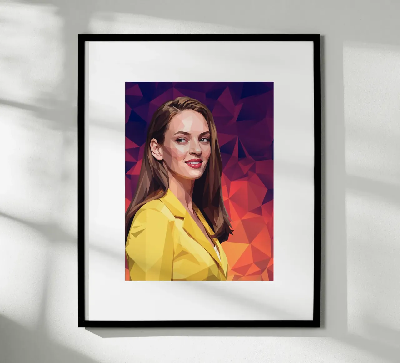 Uma Thurman Low poly poster da Low Profile