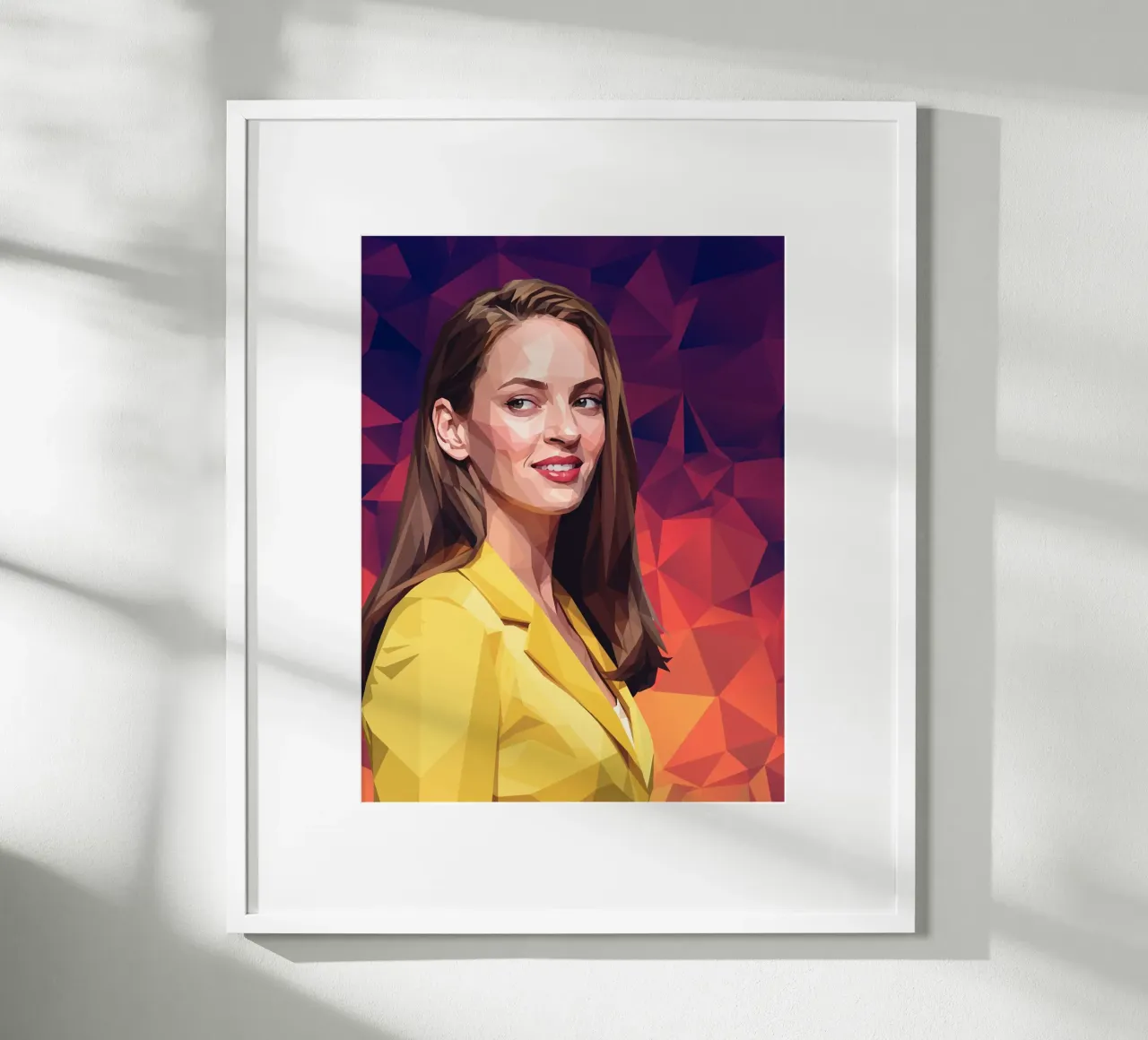 Uma Thurman Low poly poster da Low Profile