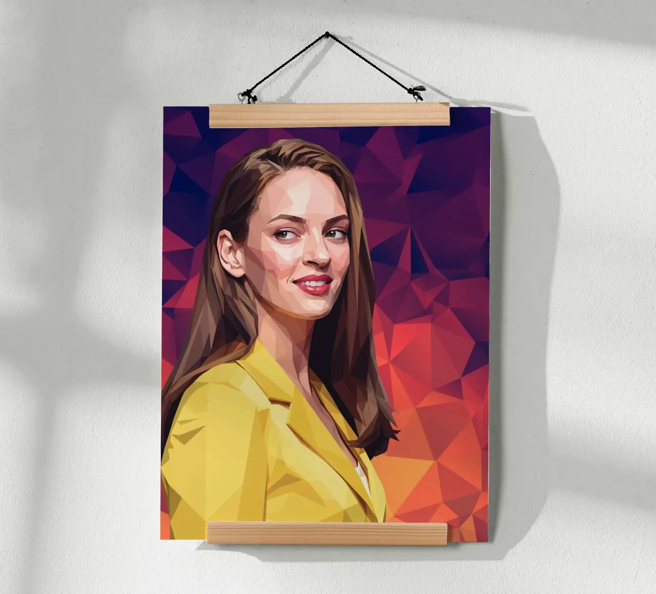 Uma Thurman Low poly poster da Low Profile